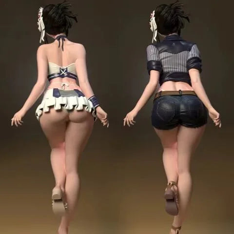 High Precision Resin White Model Final Fsy Tifa Anime Assembly Figure 3D Printing Collectible Statues Adult Toys