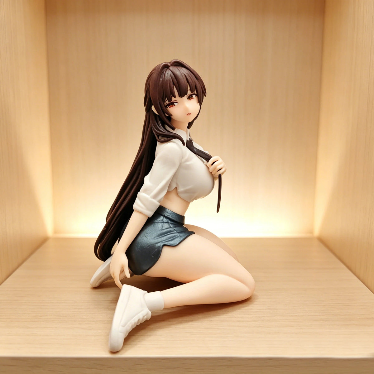 12cm Kneeling Girl Anime Figure Office Uniform Ver. PVC Statue Collectible Model Doll Home Decor Desk Ornament Gift