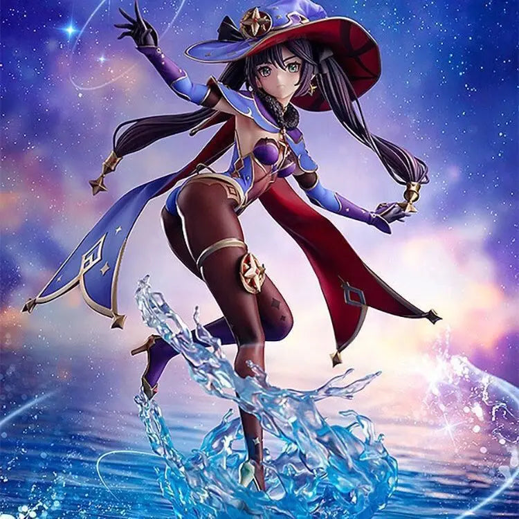 25 cm Neue heiße Spiele Genshin Impact Anime Girl Figur Mona Actionfigur Sammlung PVC Modell Puppe Kinderspielzeug Geschenk Ornamente