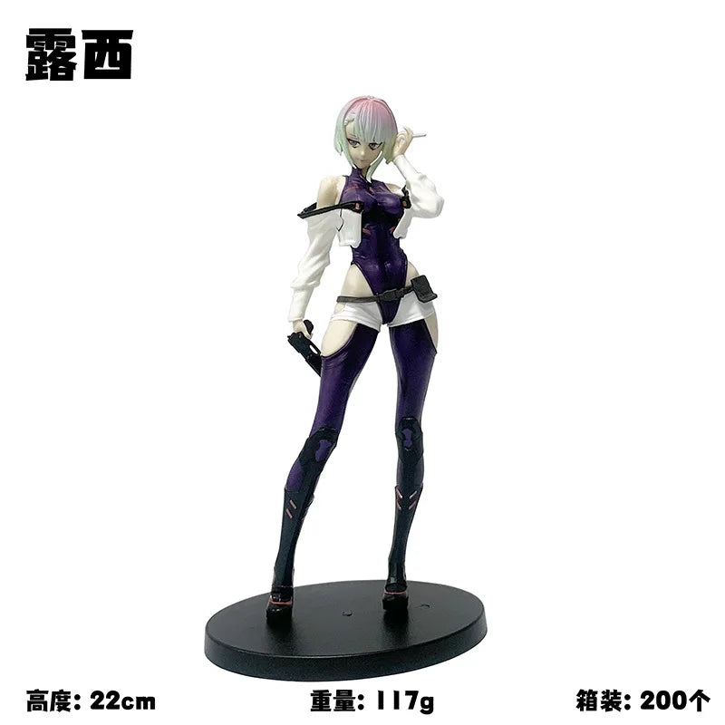 Hot Sales 22cm Cyberpunk #2077 Edgerunners Anime Figure Super Hacker Edge Walker Lucy Action Figure Collection Model Doll Toys