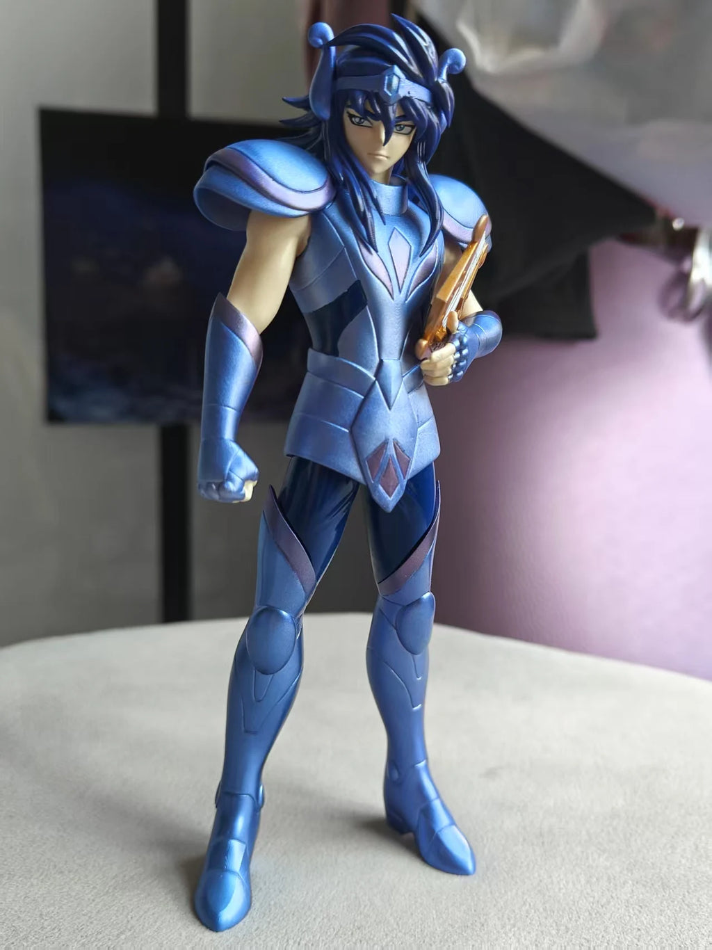 Saint Seiya Eris Ghost Five Lyra Orpheus Resin Statue Model Toy Collection Decoration Figurine