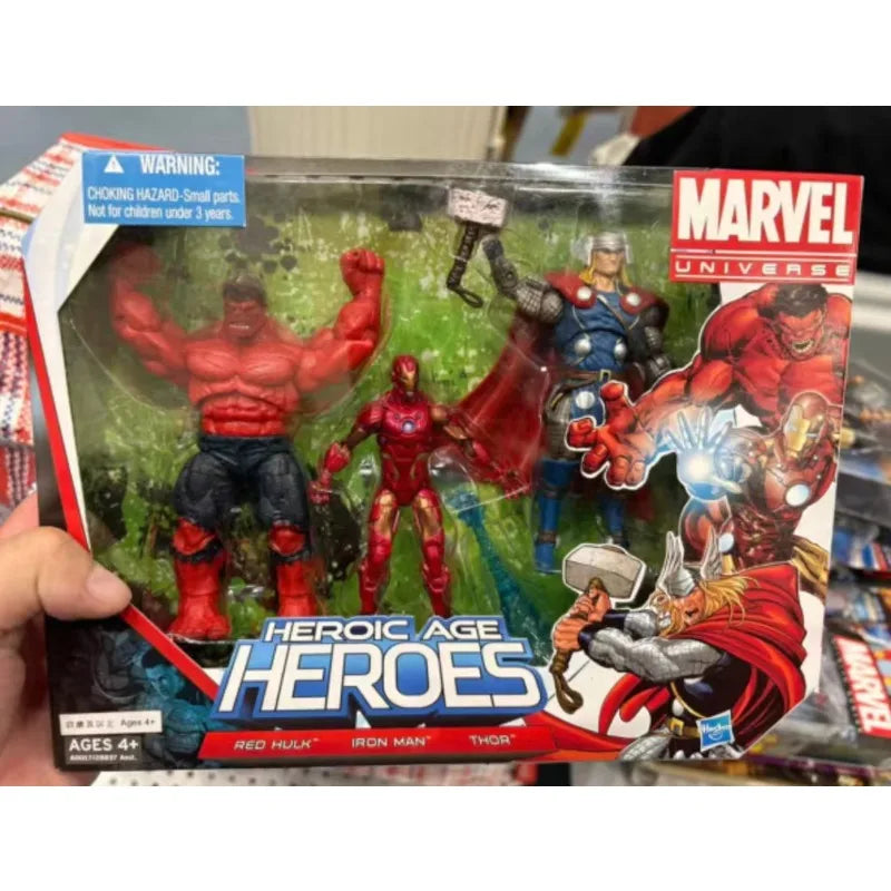 Original Hasbro Marvel Legends Series Heroes Red Hulk/Iron Man/Thor Anime Figure Toy Collection Model