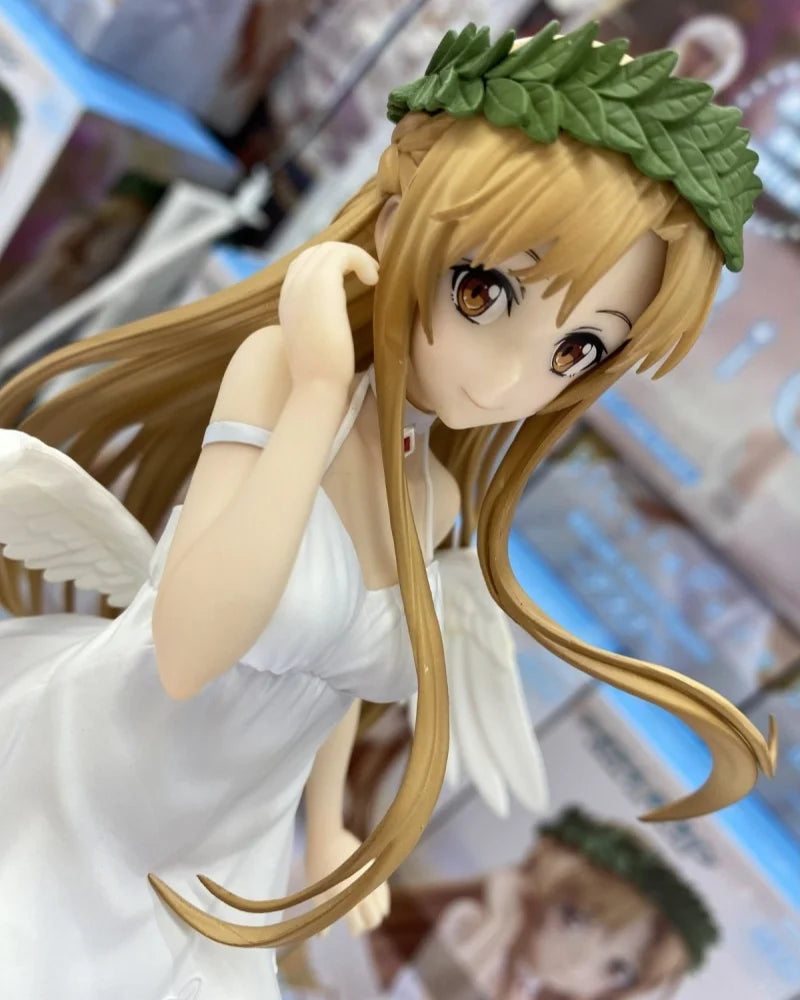 100% Original FuRyu Bicute Pure Sword Art Online Asuna Kawaii Anime Action Figure Garage Kit Collectible Desktop Decoration