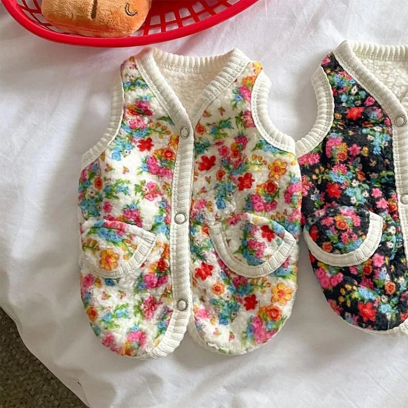 Cotton Dog Clothes Small Dogs Winter Dog Coat Luxury Warm Clothing Chihuahua Bichon Apparels with D-Ring Thicken Dog Jacket Vest