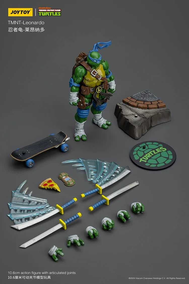 JOY TOY TMNT Leonardo Actionfiguren Originalpuppe Dekoration Geschenksammlung Garage Modellbausätze