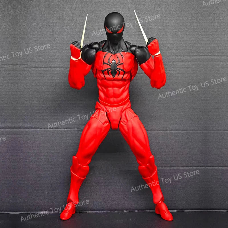 In Stock Mess Toys Spider Man Symbiote Spiderman Messtoys Black Suit Neighbor Scarlet Spider Anime Action Figure Gifts Toys
