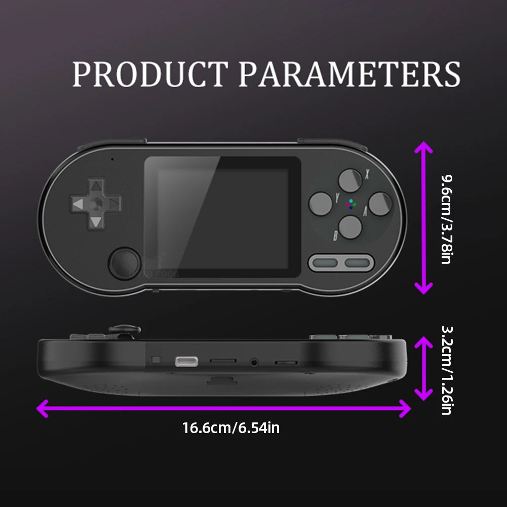 3 Inch Handheld Game Console With Rocker Classic Game Console Player Comfortable Grip Type-C Charging Birthday Gift for Children