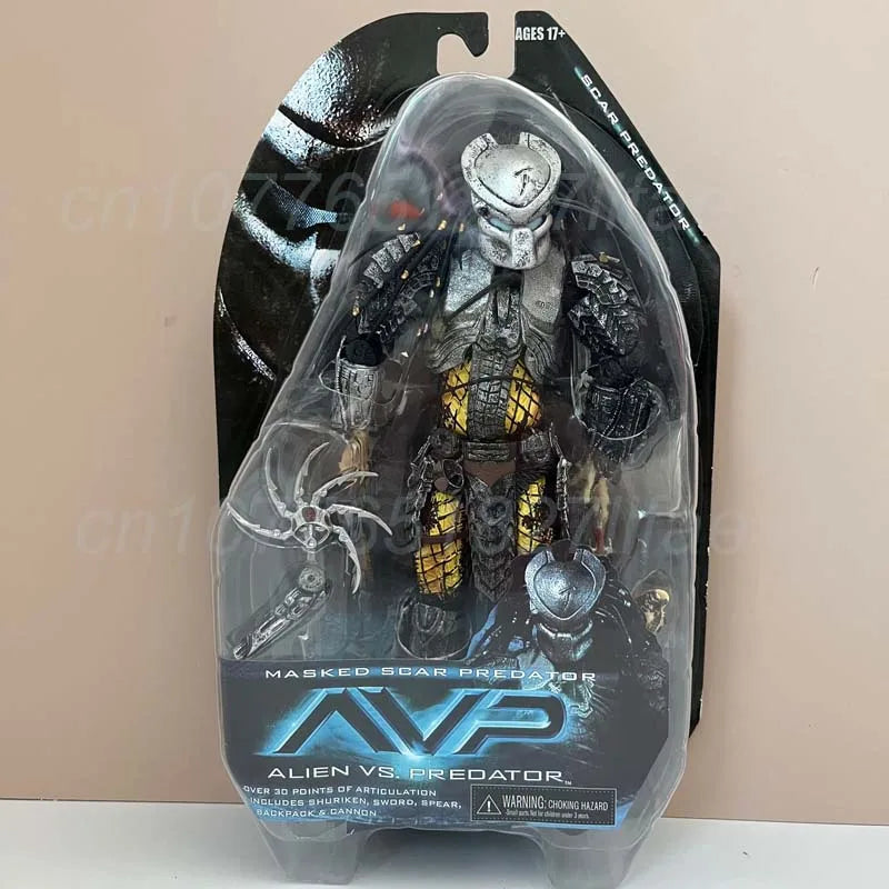 Alien Figure Celtic Predator Masked Scar Predator Figure Alien Action Figure Model Toys Joint Movable Doll Christmas Present