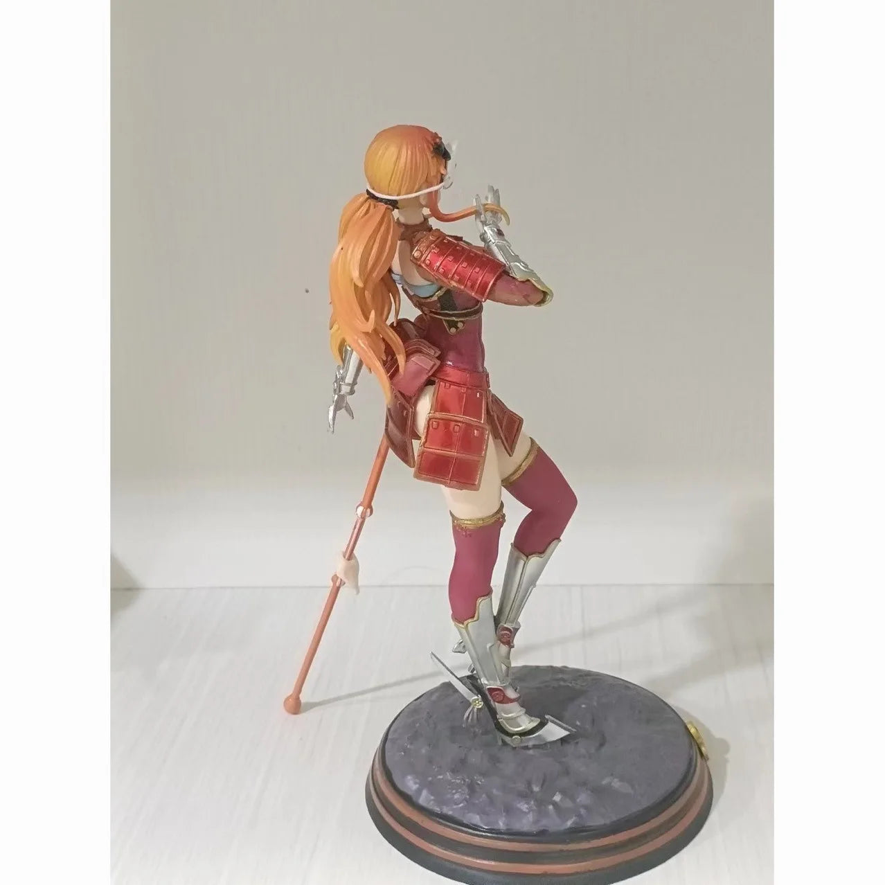 23cm Anime One Piece Handheld Armor Steel Nami Luffy Classic Scene Statue Doll Model Desktop Ornament Toy Pvc Gift