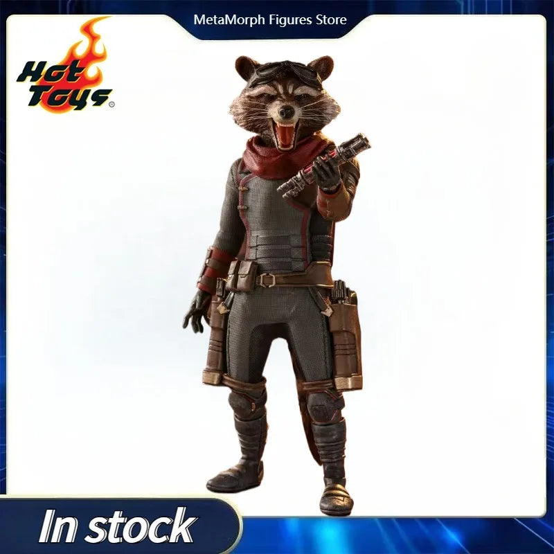 Original Hot Toys MARVEL AVENGERS ENDGAME 4 ROCKET Raccoon Anime Figure Toys Model Collection