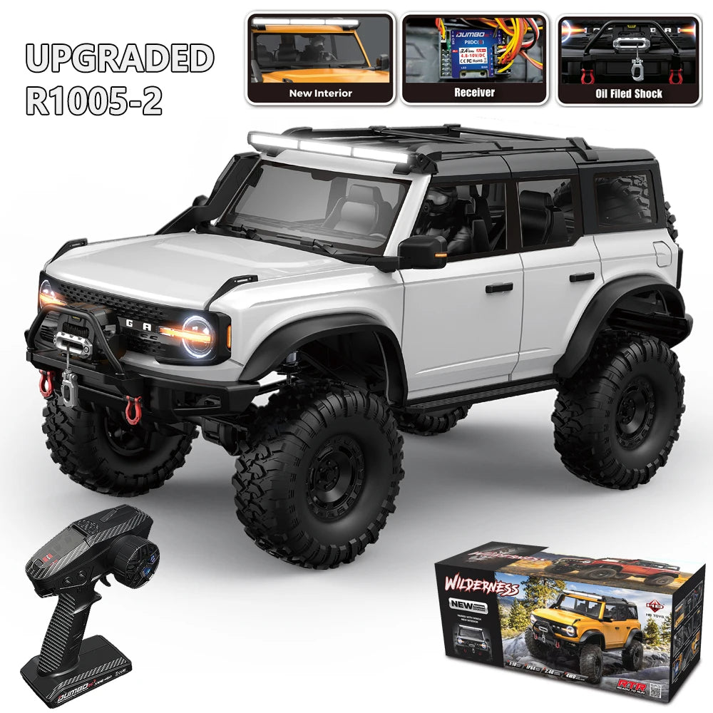 RC Crawler 1/10 Rc кола 4WD RTR HB R1001 с LED 2.4G електрическо дистанционно управление Rock Buggy офроуд превозно средство Rc коли за възрастни