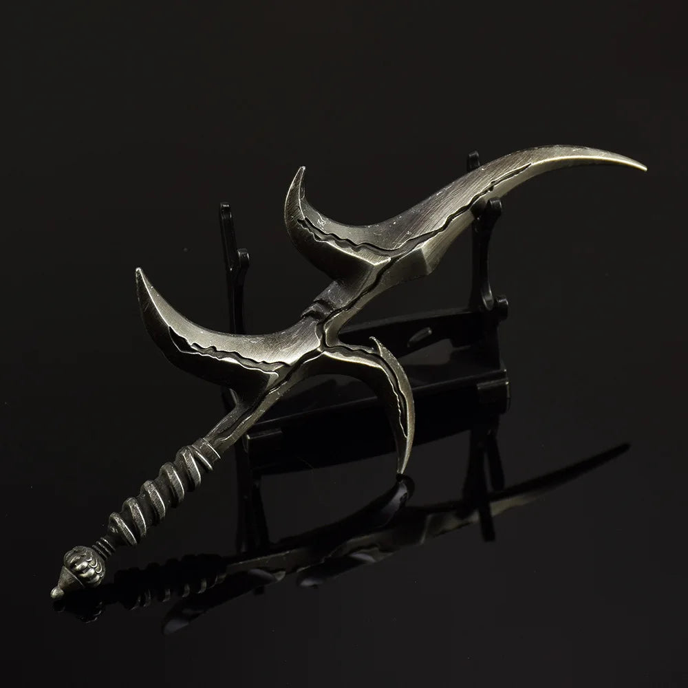 ELDEN Schwarzes Messer Tiche Ashes Schwertmodell – 18 cm (7,09 Zoll) Zinklegierung, Sammlermodell-Replika, Fantasy-Spieldekoration für RING-Fans