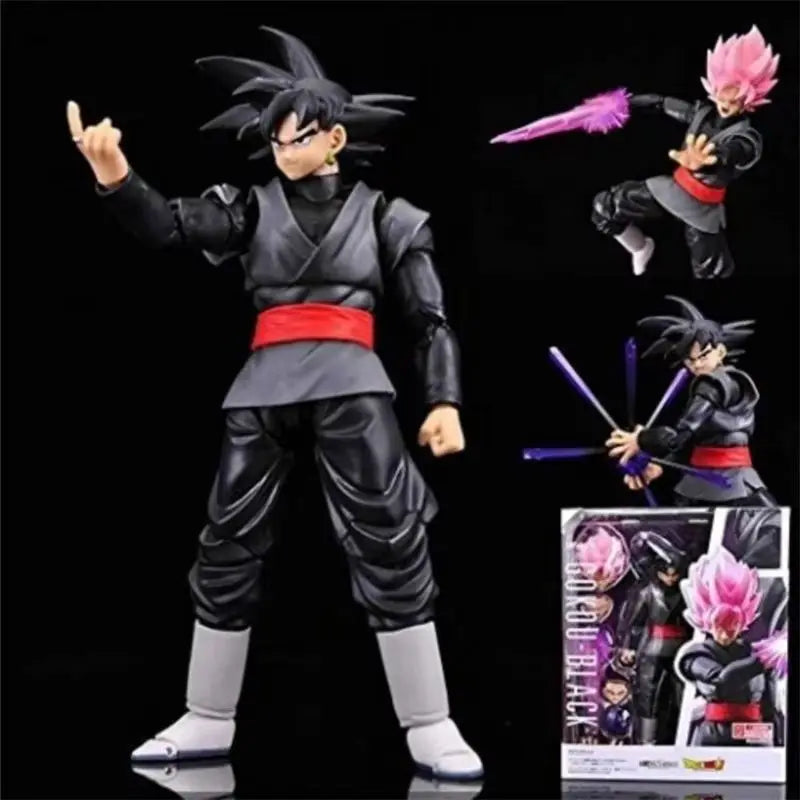 Neue 14 cm Anime Dragon Ball Black Goku Zamasu Actionfigur Super Saiyajin Filmversion Dbz Modell mit mehreren Zubehörspielzeugen