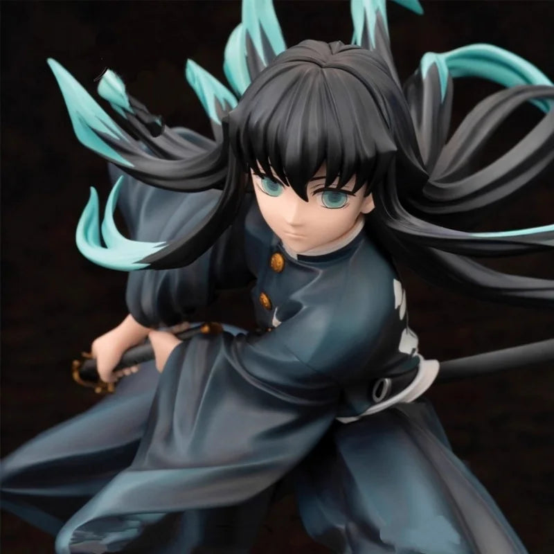 18cm Gk Demon Slayer: Kimetsu No Yaiba Muichiro Tokito Battle Form Articulated Pvc Action Figure Model Desktop Ornament Toy Gift