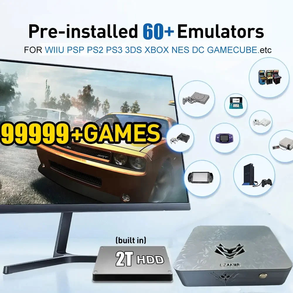 99999+Gamebox AK1 I5-6600 Windows11 and Batocera CPU I5-6600 2TB Games System Support PS2/PS3/WII/SS/GAMECUBE/Xbox Game Console