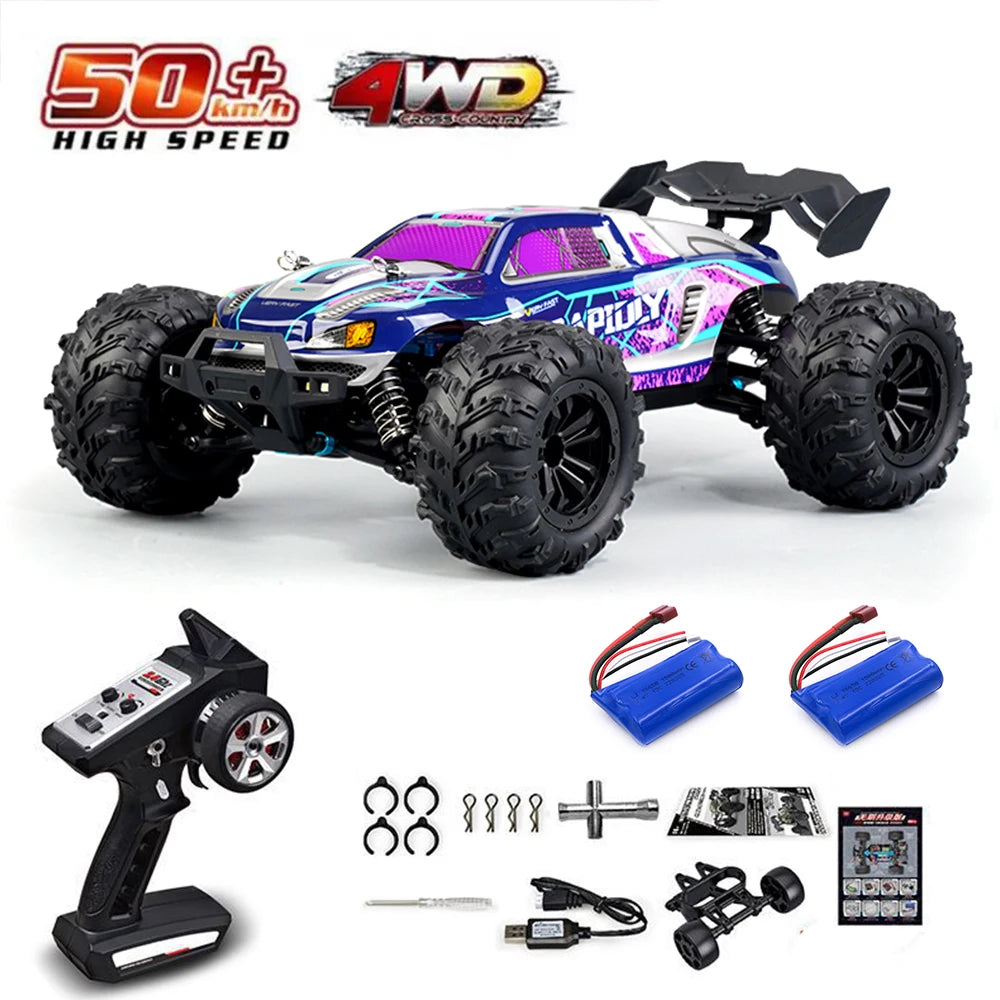 1:16 75KM/H or 50KM/H 4WD RC Car with LED Remote Control Cars High Speed Drift Monster Truck for Kids Vs Wltoys 144001 Toys