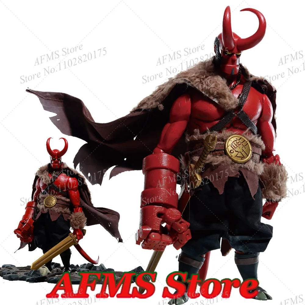 1/12 Scale Collectible Figure Hellboy Plush Cloak Belt Pants Clothing Set For 6Inch Men Soldier Action Figure Model Dolls
