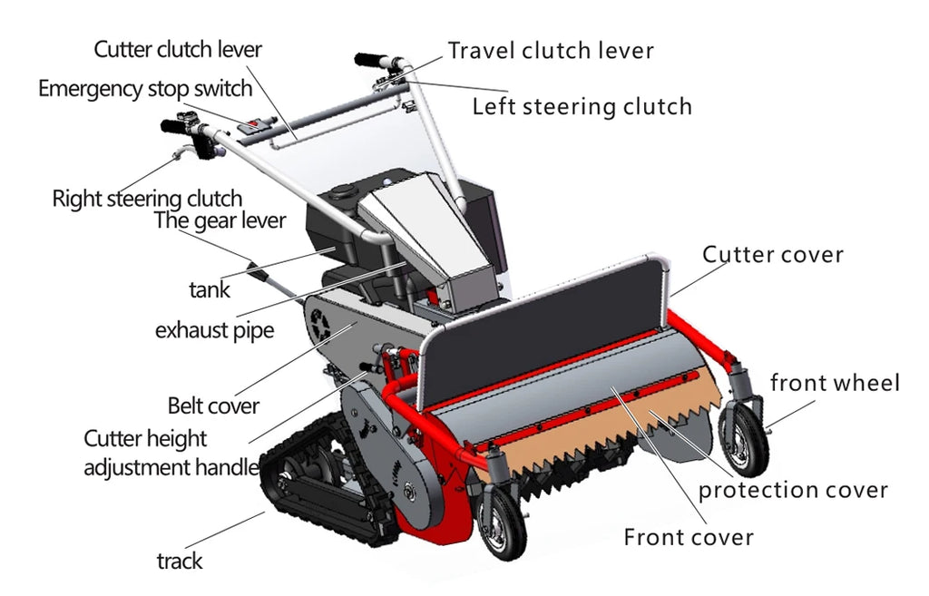 powered flail mower diesel-powered-lawn-mowers convenient and efficient lawn mowers Customized