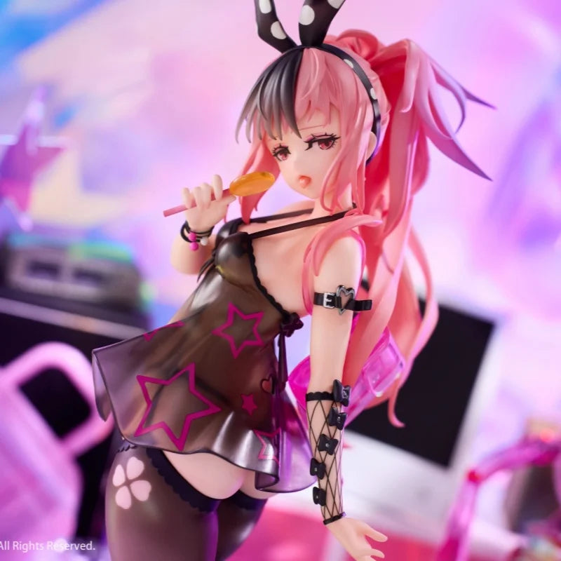 Original  27cm 1/6 Digigirlhigh Heels And Lollipop Bunny Girl Action Figure Modle Decoration Desktop Collectible Toy