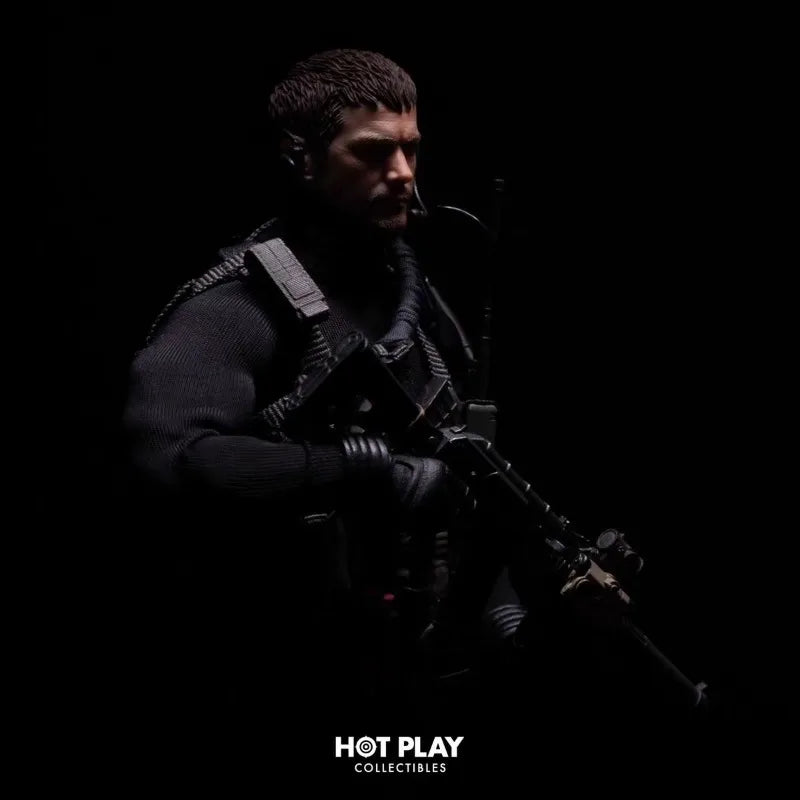 In Stock HOT Resident Evil 1/12 Scale Chris Redfield Wolf Hunter Captain Action Figure Joint Movable Anime Collectible Model Toy