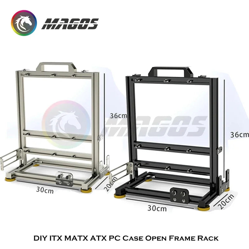 DIY Gamer-Gehäuse ITX MATX ATX-Gehäuse, Computergehäuse, offene Fallstudie, MOD-Wasserkühlung, Desktop-Gaming-PC-Gehäuse