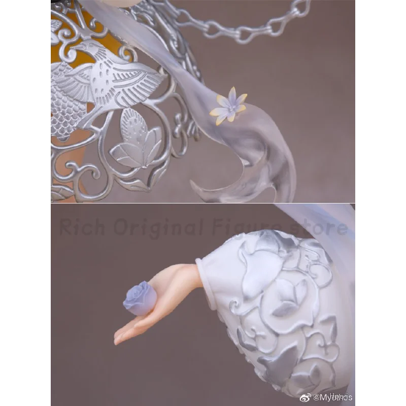 Original in Stock Myethos "National Treasure" Grape Flower and Bird Pattern Silver Sachet Model Toys Ornaments Statue Figures