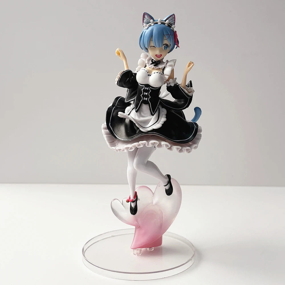 22cm Anime Re:ZERO Starting Life In Another World Rem Nekomimi Action Figure 1/8 PVC Model Doll Gift
