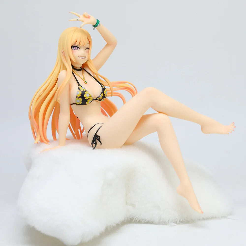 In Stock  Anime Style Swimsuit Female Figure Sitting Pose Decor Statue Model Collectible Toy For Desk Decoration Bulk Sale