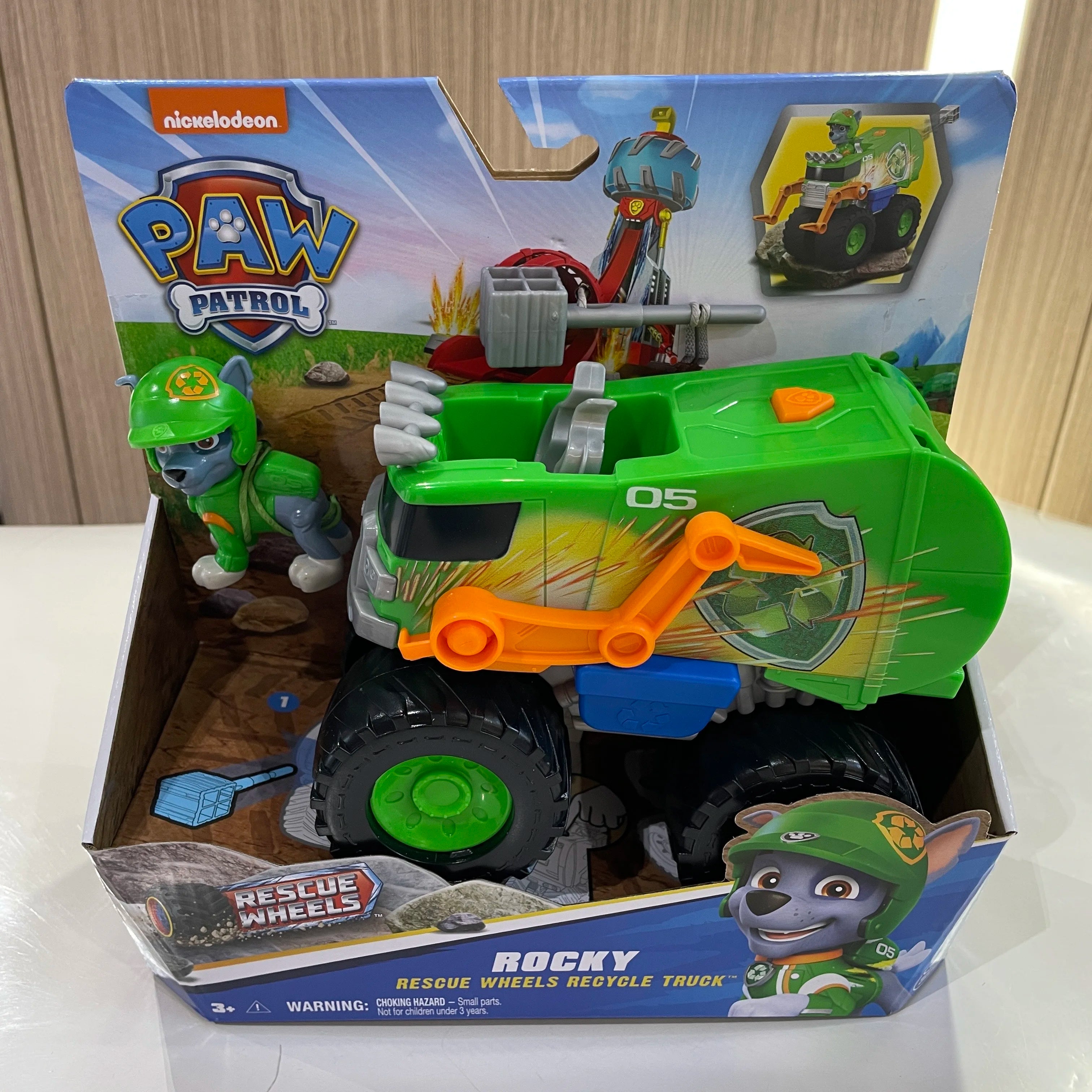 Original Paw Patrol Boomer Roxi Rescue Wheels BIG WHEELED TOY TRUCK with Collectible Action Figure Kids Toys for Boys & Girls
