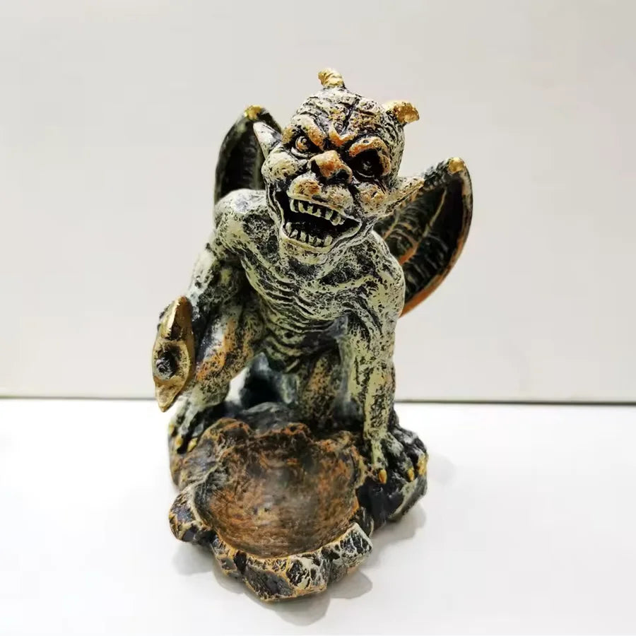 Gargoyle Resin Craft  Stone Monster Ball Holder   Crystal Ball  Mineral Specimen Stand  Decorative Ornament  Gift