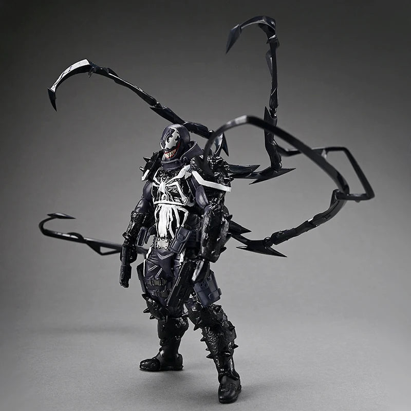 Agent Venom Actionfigur Kaiyodo Revoltech Figur Marvel PVC bewegliche Sammlung Eugene Thompson Ko Modell Spielzeug Geschenk