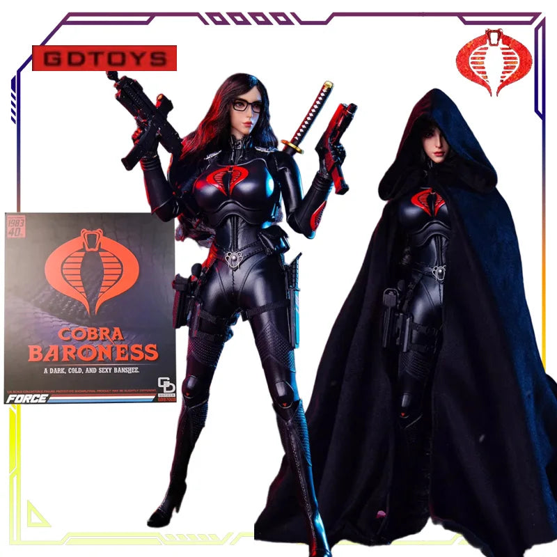 Spot Supply GD Original 1983 40th Cobra - Baroness Collectible Movable Action Figure Toys Gifts for Boys & Collectors
