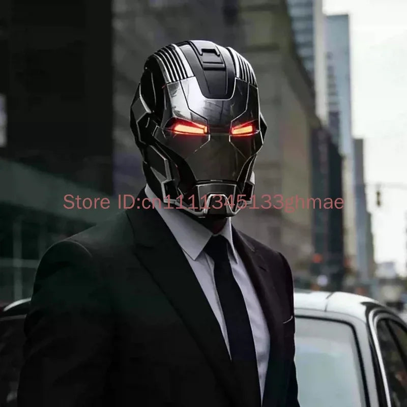 Marvel Iron Man MK17 Jarvis Helmet LED Lit Voice Activated Cosplay Mecha Mask Electric Toy for Fans And Collectors