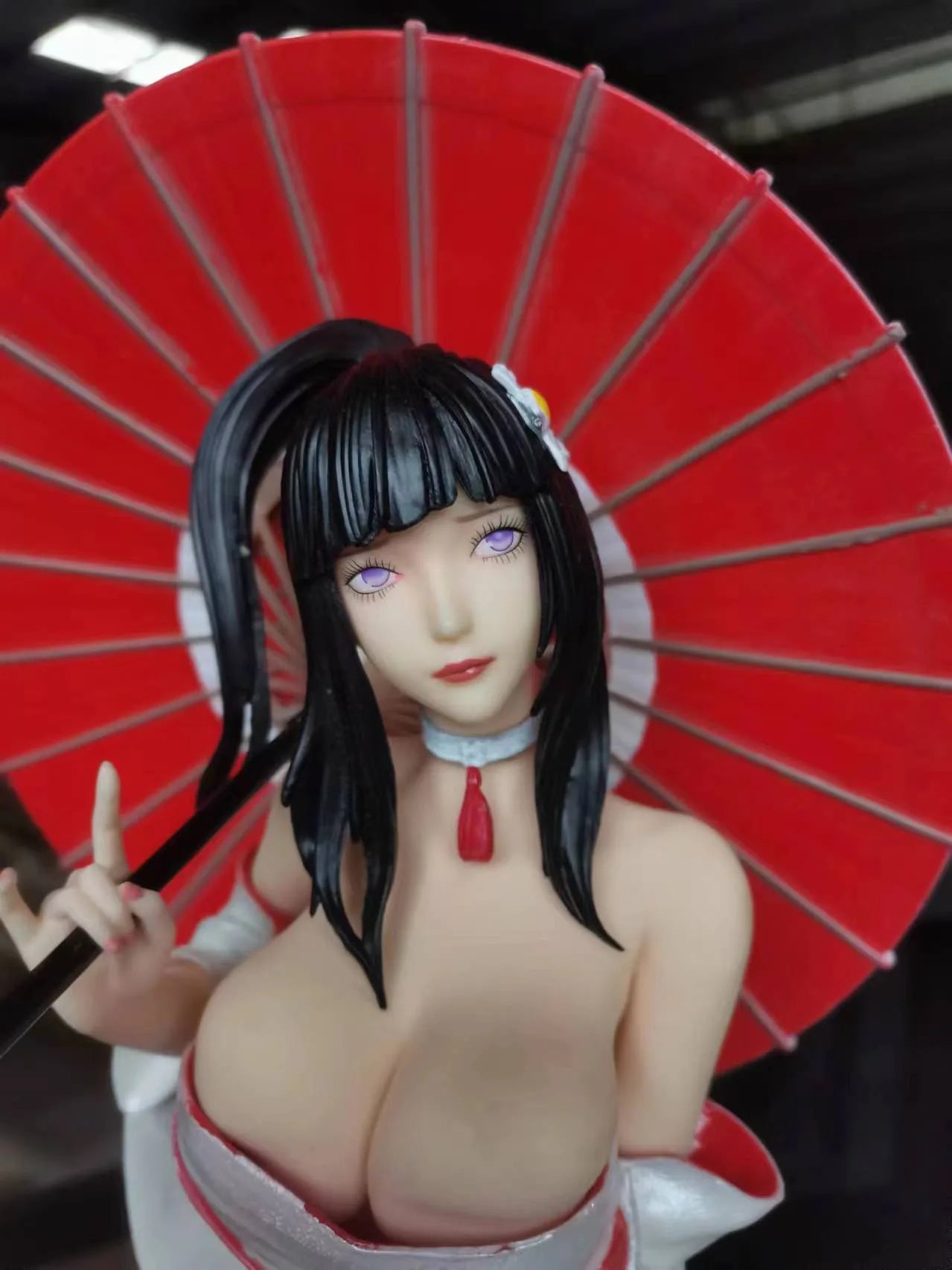 60cm Anime White Kimono Hinata Hyuga Wedding Ceremony Ver. GK PVC Action Figure Statue Collection Model Kids Toys Doll Gifts