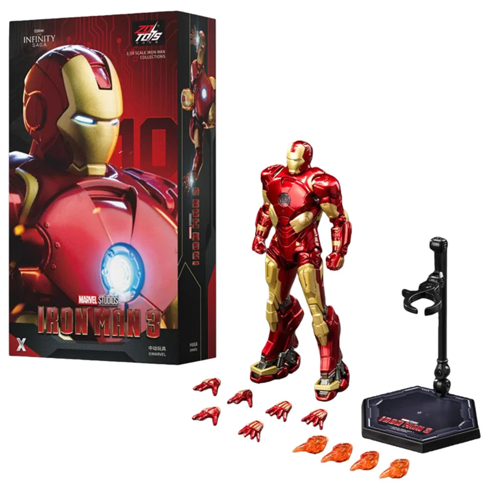 ZDTDS Toys Iron Man MK18 Cassanova MK10 Jack Tony Stark Collection Joint Movable Model Action Figure Desktop Ornament Toys Gifts
