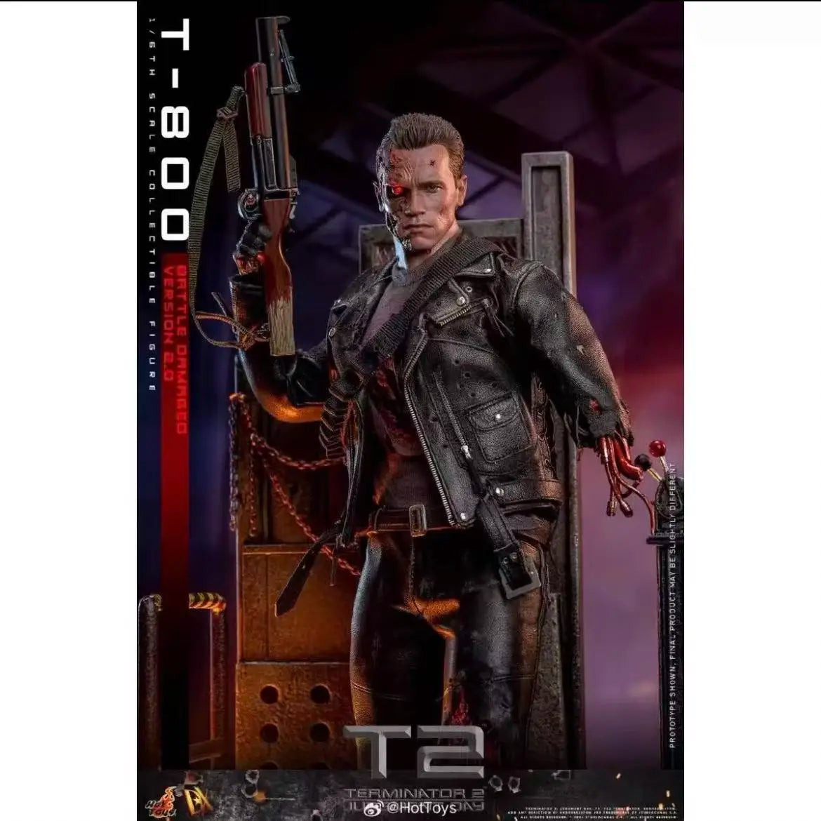 Original Hot Toys HT MMS795 Terminator 2 Judgment Day T-800 2.0 1/6th In Stock Anime Action Collection Figures Model Toys