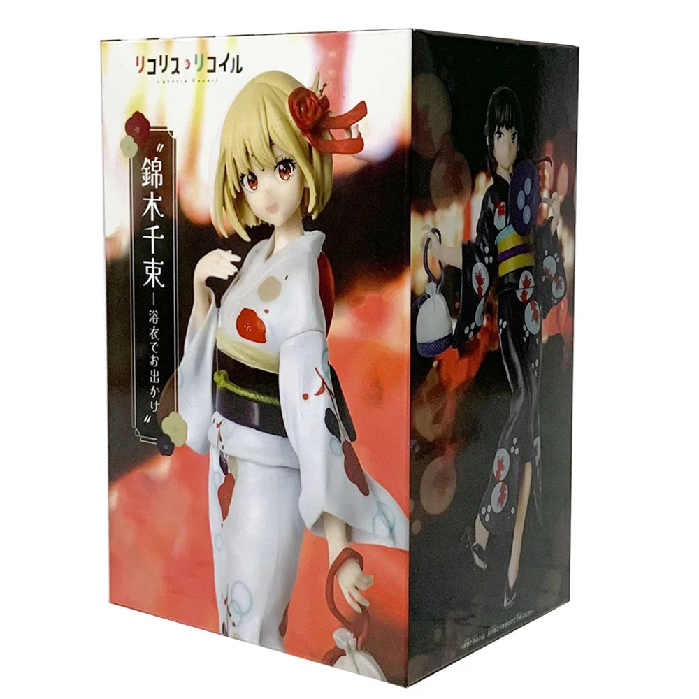 New Lycoris Recoil Nishikigi Chisato Inoue Takina Wafuku Travel Ver. PVC Anime Action Figures Kimono Model Collection Toys