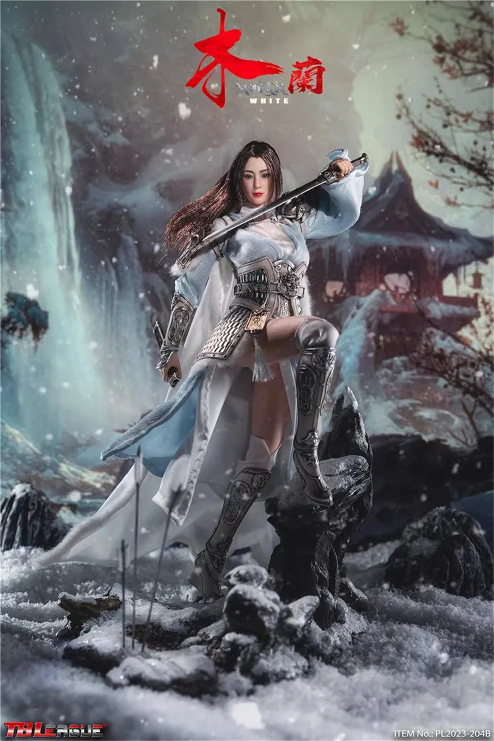 1/6 TBLeague PL2023-204B White Version Princess Female Warrior Hua Mulan Full Set Moveable Action Figure Gift For Fans Collect