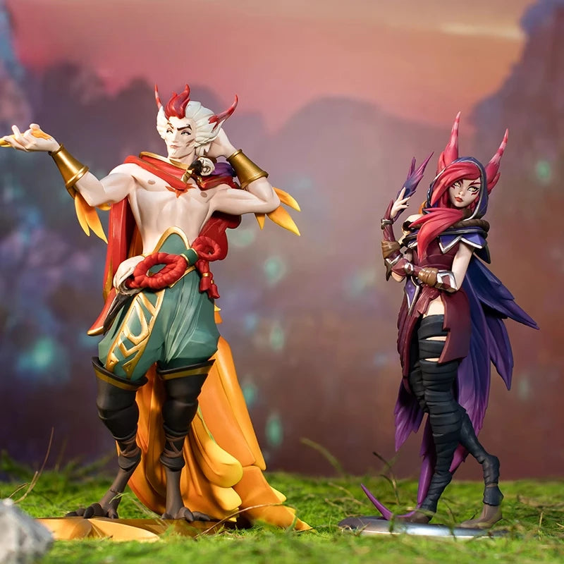 LOL Xayah Rakan Figur Skulptur Sammlerstück Spiel Figur Ornament