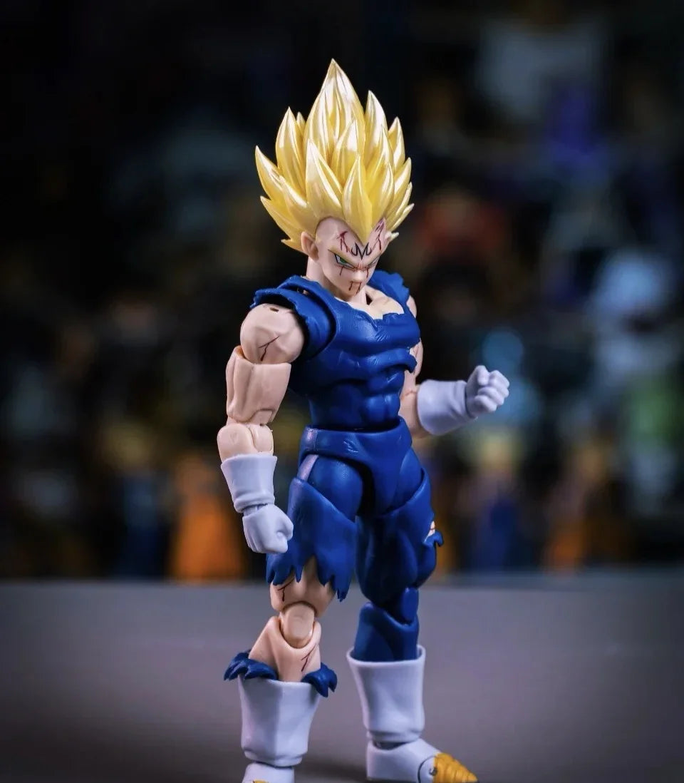 Black Hole Toys & TK Super Saiyan SSJ Majin Vegeta Full Power Action Figures Anime Dragon Ball SHF Majin Vegeta Models Gifts Toy