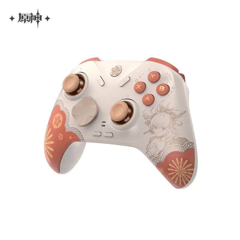 miHoYo Genshin Impact Yoimiya Wireless Gaming Controller Gift Box Accompanying Ornaments with Magnetic Charging Base for Steam