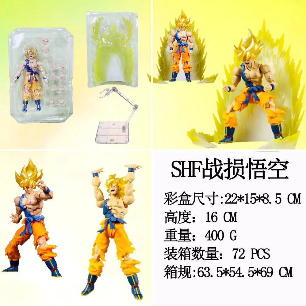 Bandai Dragon Ball Z Son Goku Figure SHF S.H.Figuarts Goku War Damage Super Saiya Anime Action Figures Model Toys Birthday Gift