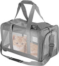 Von Fluggesellschaften zugelassene Transportbox für Katzen und Hunde, weiche Reisetasche mit atmungsaktivem Wabenbrett, abnehmbares Stützbrett für den Tierarzt