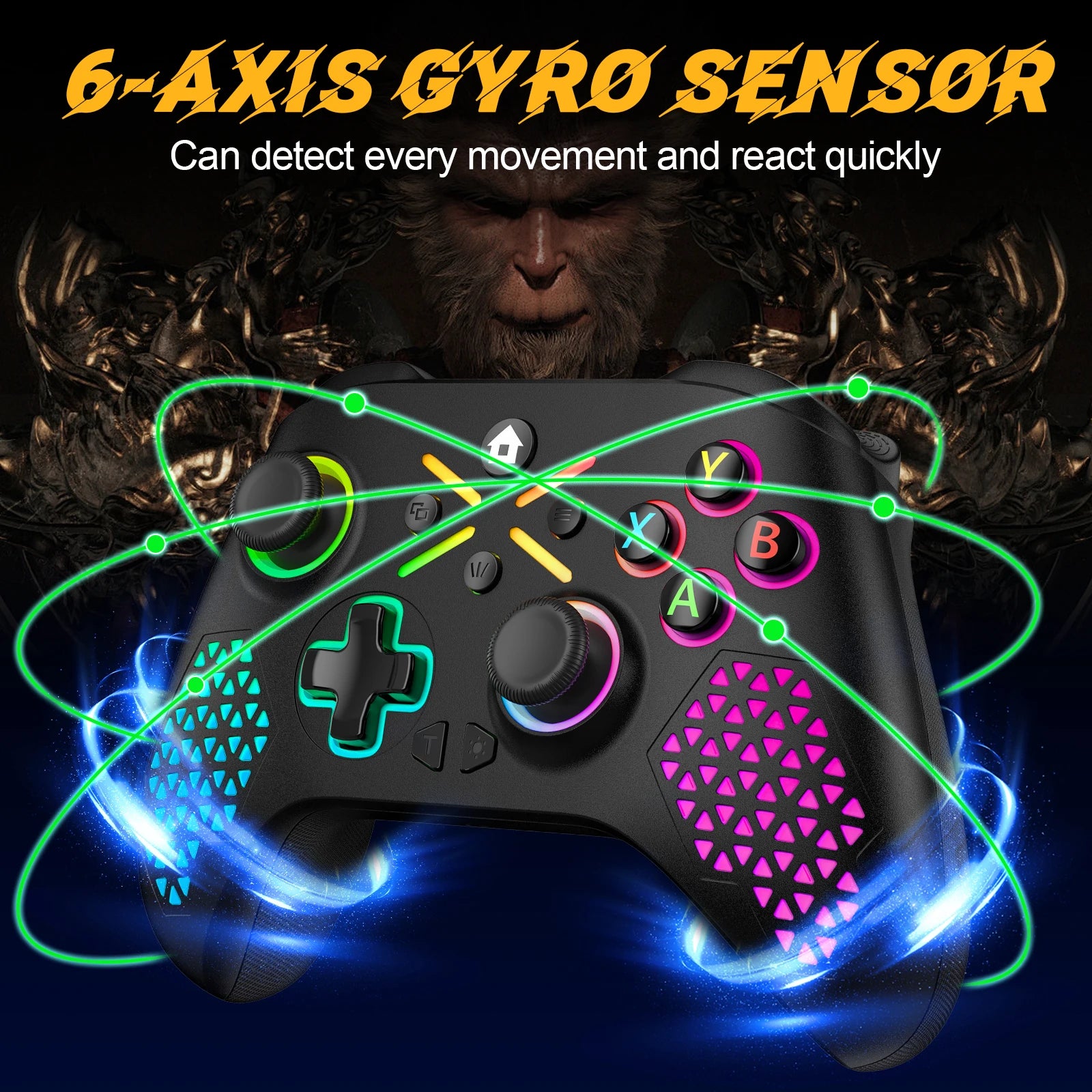 Kabelloses Gamepad für Xbox One, Xbox Seris S, Xbox Series X-Konsole Win 7 8 10 Dual Vibra mit Sechs-Achsen-Gyroskop-Gamecontroller