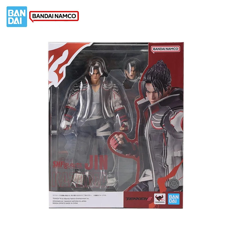 Bandai Original Genuine Figure Tekken 8 Model Kit Anime Figures SHF Jin Kazama Collection Model Action Figure Boys Toys Gifts