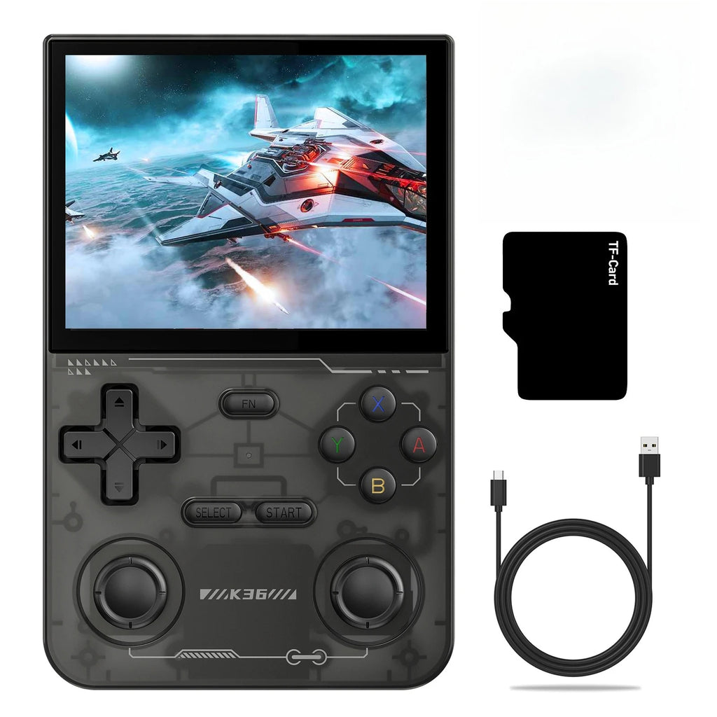 R36MAX Game Console 64GB 128GB 18000+GAMES Linux System 4.0inch K36 vs R36S 3.5inch Pocket Video Player No Download Required