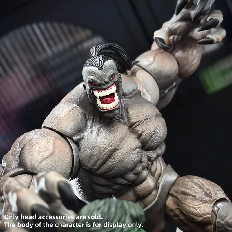 Devil Axy 1/12 Actionfigur Kopf Ersatzteile Zubehörset Muskel Rot und Grau Gesicht Statue Modell Spielzeug für Axy D001