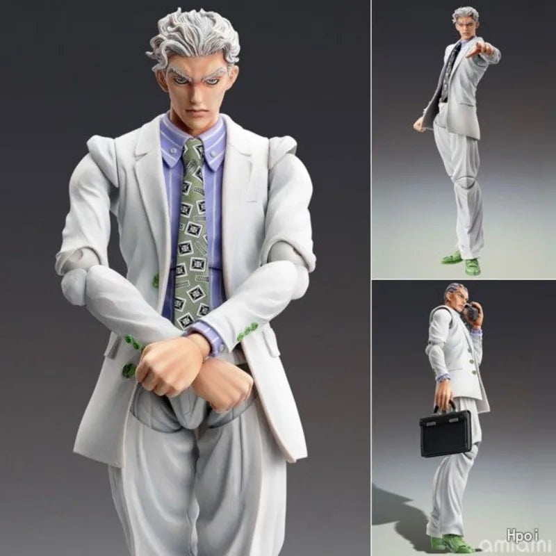 Medicos Super Action Statue Yoshikage Kira 16cm JoJo Diamond Is Unbreakable Figure Original Gifts Toys Model Garage Kit Kawaii