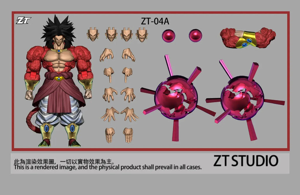 【Pre-sale】ZT Studio ZT04 Dragon Ball Z SHF Super Saiyan SSJ4 Broly Normal Battle Damaged Anime Action Figures Toys Models PVC