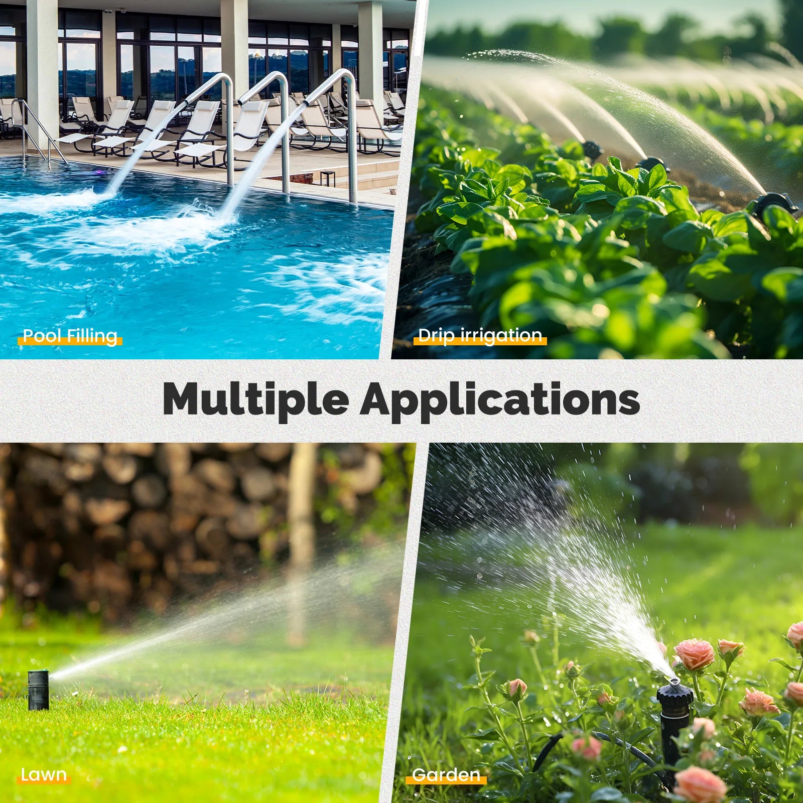 MOES Wassertimer 1-4Outlet Messingeinlass Drehknopf-Tastensteuerung mit LCD-Bildschirm Regenverzögerung Kindersicherung Gartensprinkler